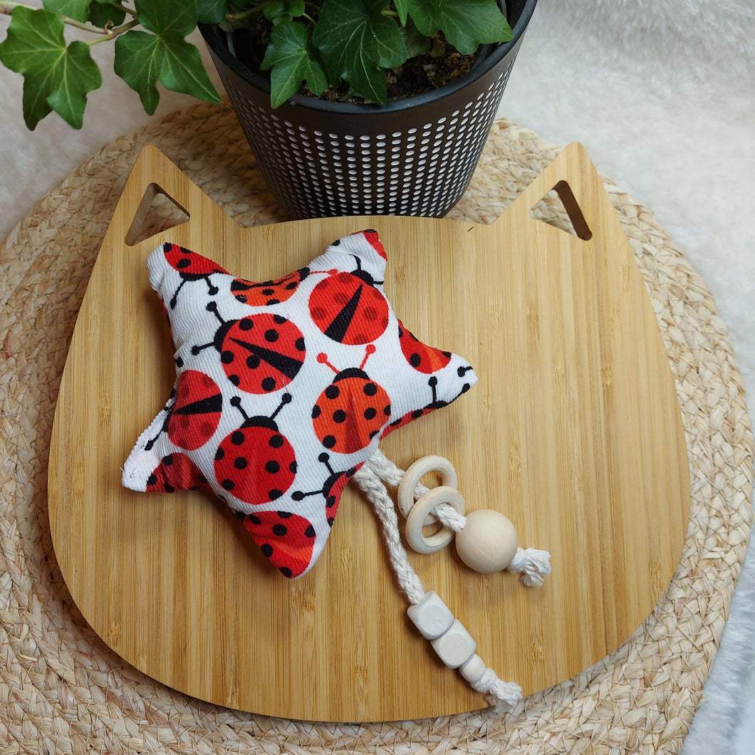 Ladybug Catnip Star Cat Toy