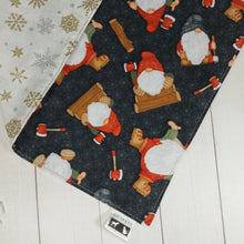 Load image into Gallery viewer, Gnomes and Snowflakes Reversible Pet Bandana