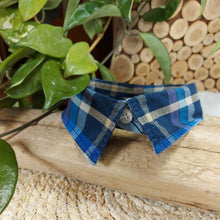 Load image into Gallery viewer, Navy Plaid Dapper Pet Collar