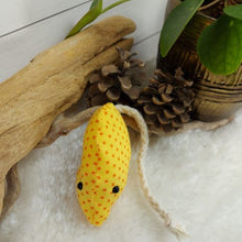 Load image into Gallery viewer, Yazzi Yellow Cutie Pie Catnip Mouse