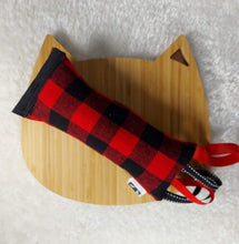 Load image into Gallery viewer, Catnip Super Kicker in Buffalo Plaid. Get those paws moving with this catnip toy! This is the purrrfect cat toy for your feline friends who love to lie down and get all four paws involved when they are playing with something they love. Add in some delectable catnip and crinkle paper that peaks their curiosity and this toy ticks all the boxes. Made from 100% cotton. Contains 1 Tablespoon of Catnip/Catmint from St Jacobs, Ontario, Canada. Wiggles and Whiskers Canada Pet Accessories.