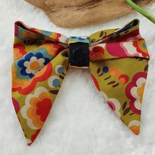 Load image into Gallery viewer, Rainbow Flowers Collar Bow
