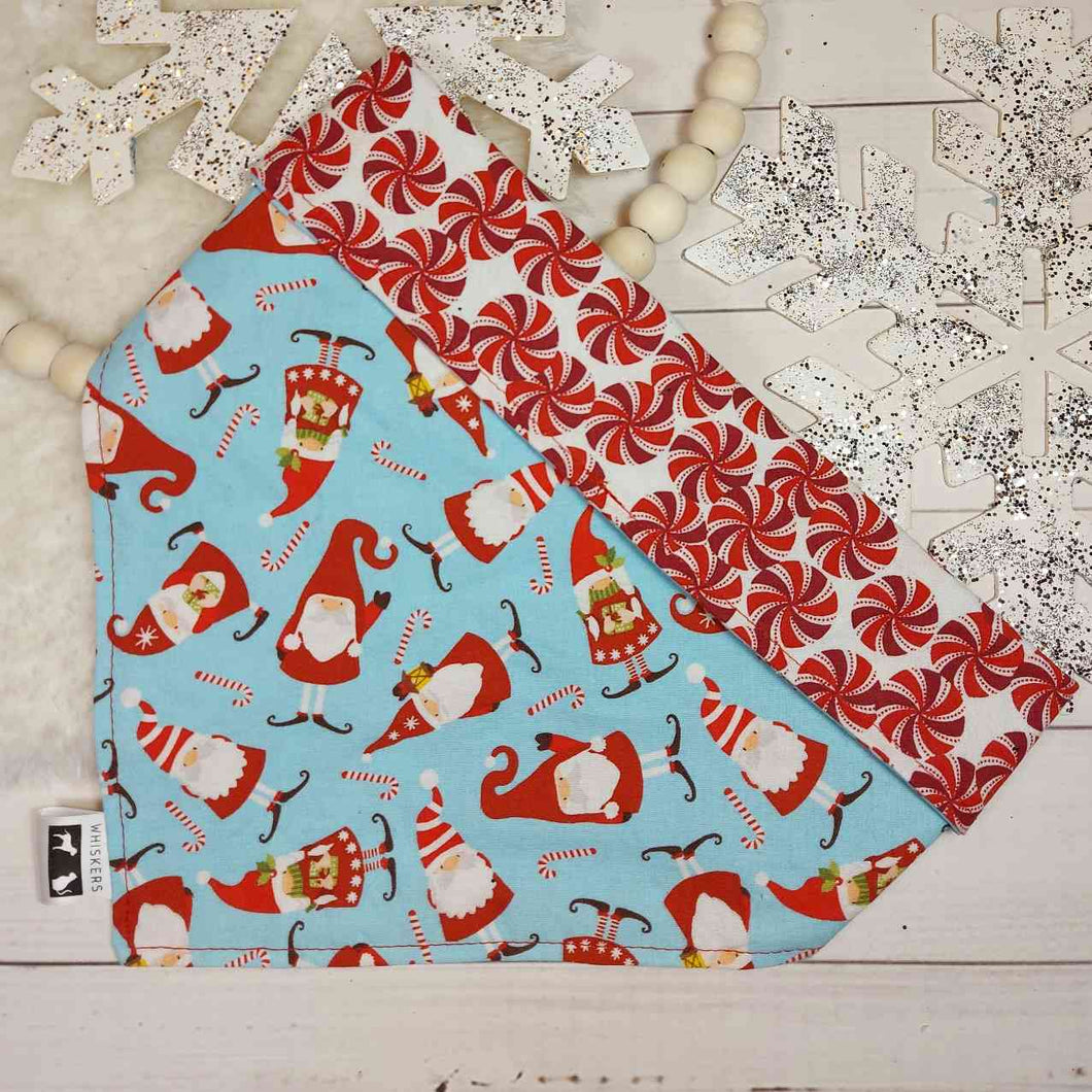 Santa Gnomes and Festive Candy Pet Bandana