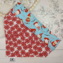 Load image into Gallery viewer, Santa Gnomes and Festive Candy Pet Bandana
