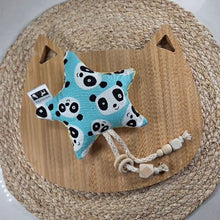 Load image into Gallery viewer, Pandas and Polka Dots Catnip Star Cat Toy
