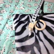 Load image into Gallery viewer, Mint Green and Zebra Themed Cat Nap Play Mat
