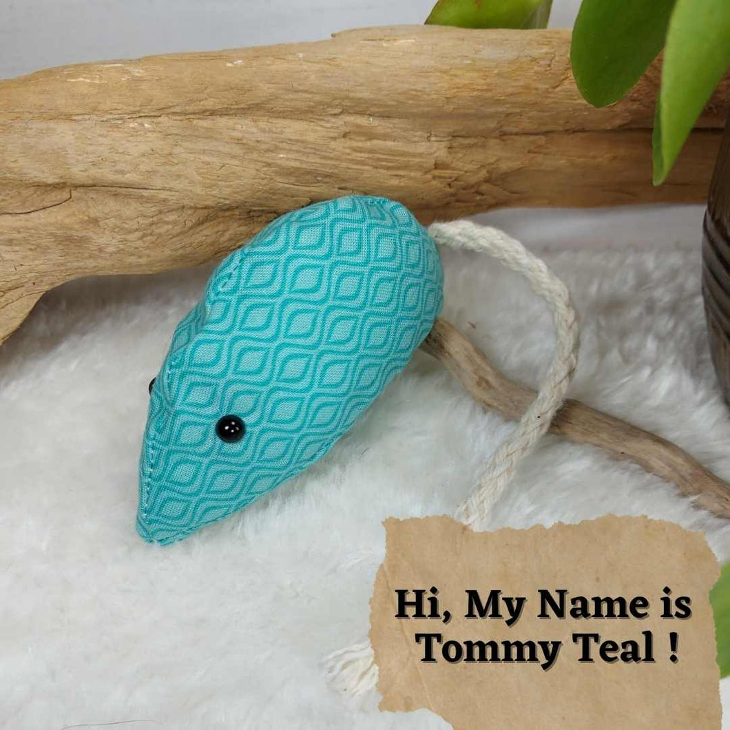 Tommy Teal Cutie Pie Catnip Mouse