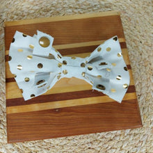 Load image into Gallery viewer, Gold Polka Dot Dog or Cat Bowtie
