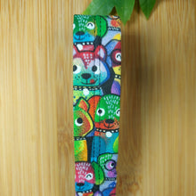 Load image into Gallery viewer, Carry your keys in style with these wrist lanyards made in various pet themed fabrics. &#39;Dog Words&#39; Version - Measures 5.5&quot; long x 1&quot; wide. Happy Dogs&#39; Version - Measures 6&quot; long x 1&quot; wide. Reinforced with twill tape, double stitching and interfacing for stiffness. Stainless steel D-ring measures ¾&quot; in diameter with an attached swiveling lobster clasp. 1” Stainless steel key ring included. Wiggles and Whiskers Canada Pet Accessories.
