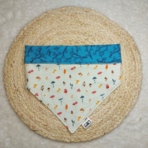 Mini Mushrooms Snap-On Bandana