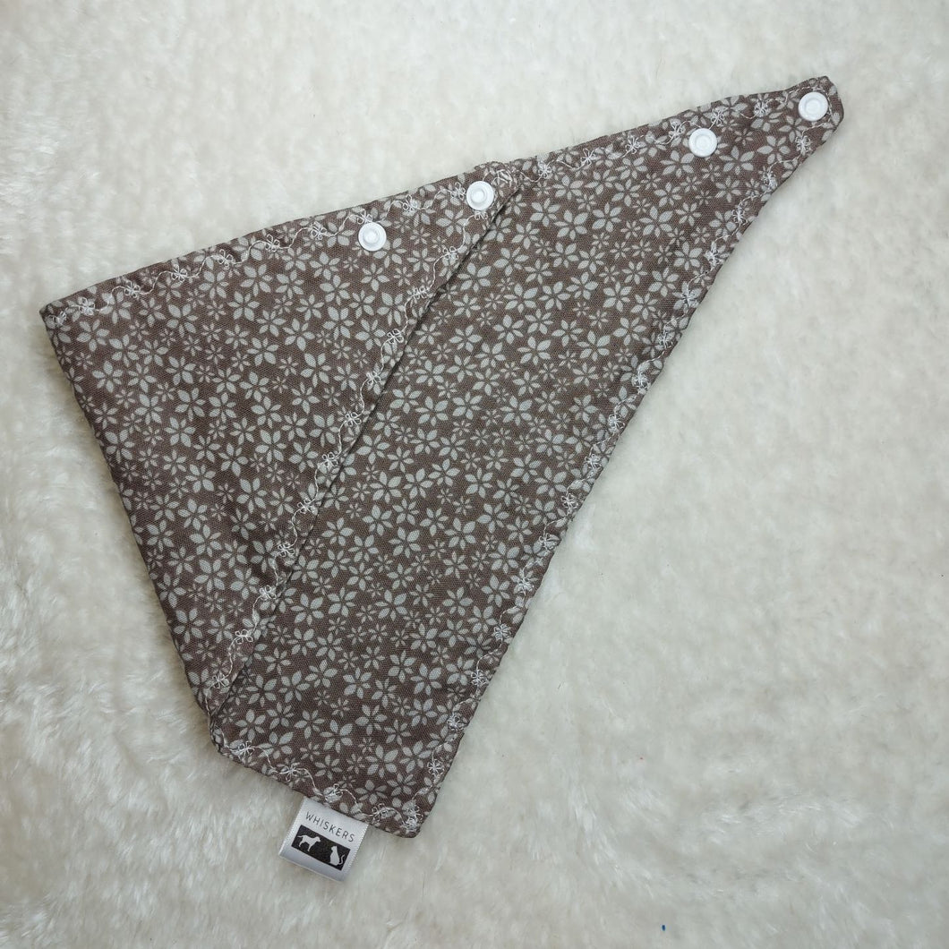 Khaki Double Gauze Snap-On Pet Bandana