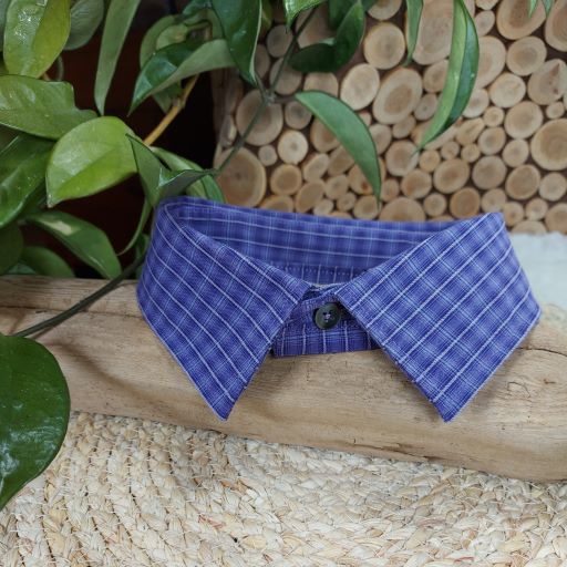 Purple Plaid Dapper Pet Collar