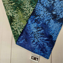 Load image into Gallery viewer, Blue and Green Winter Wonderland Trees Pet Bandana
