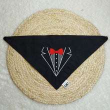 Load image into Gallery viewer, Wholesale Embroidered Tuxedo/Buffalo Plaid Bandana
